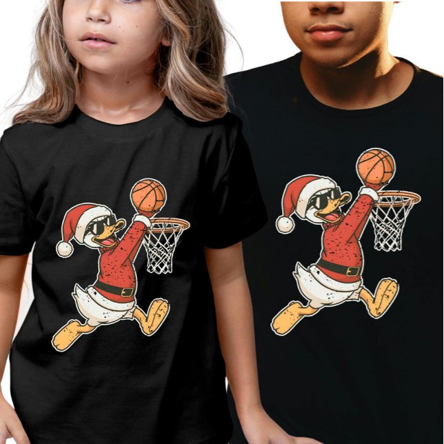 Coolest Christmas Sporty Duck Slam Dunk  Tri-Blend Shirt (Creator Uploaded)