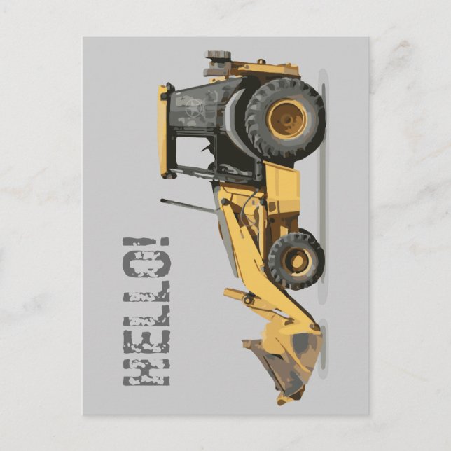 Coolest Construction Excavator Digger Postcard (Front)