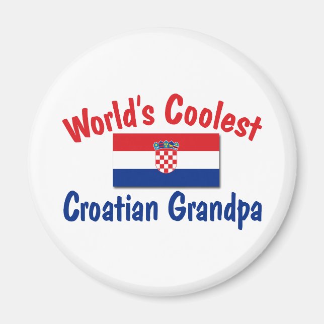 Coolest Croatian Grandpa Magnet (Front)