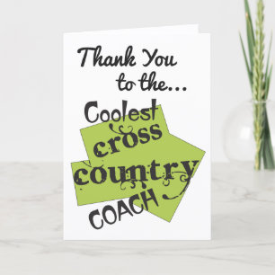 Coolest Cross Country Coach Thank You Card