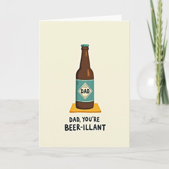 Coolest Dad Beverage Card (Front)