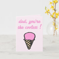 Coolest Dad! Cute Ice Cream Cone Father's Day