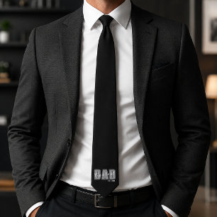 Coolest Dad Est. Custom Year White Script Dad Gift Tie