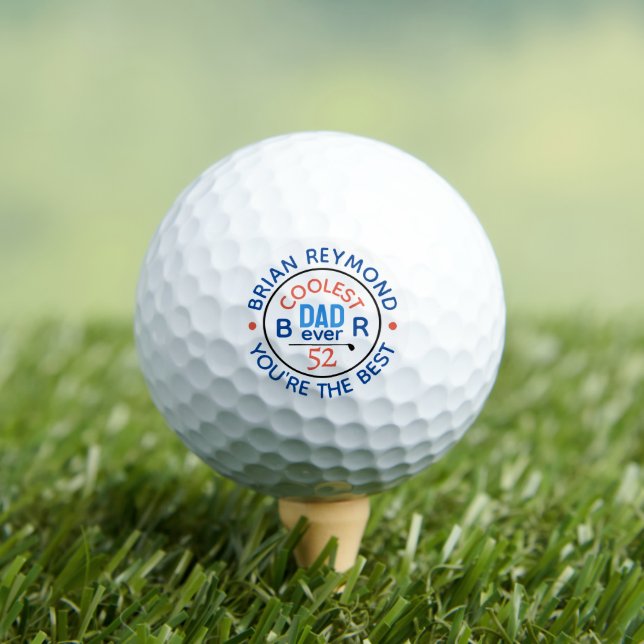 Coolest Dad Ever golfer's best Golf Balls (Insitu Tee)