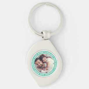 Coolest Dad Ever Modern Custom Photo Key Ring
