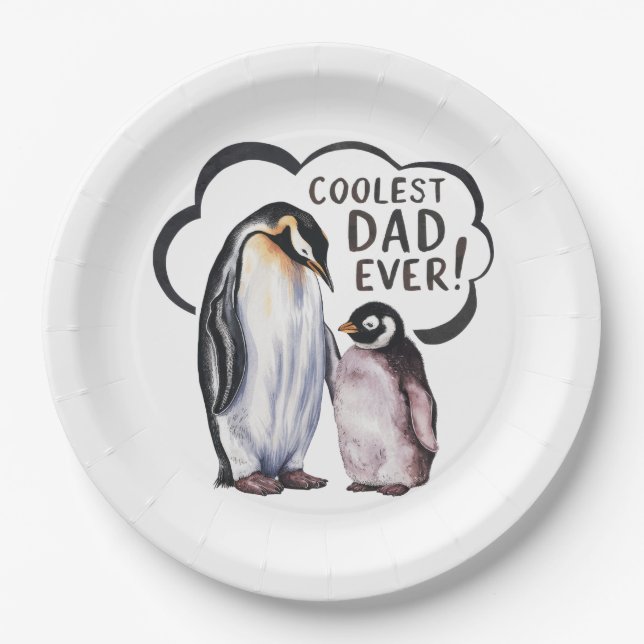 Coolest Dad Ever Paper Plate (Front)