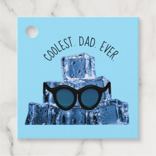 Coolest. Dad. Ever. Sunglasses Ice Cubes Favour Tags