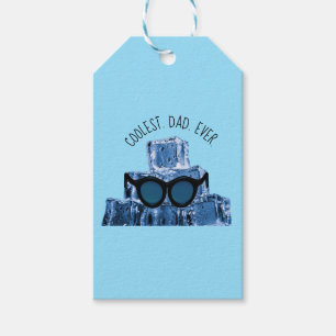 Coolest. Dad. Ever. Sunglasses Ice Cubes Gift Tags