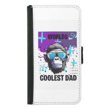 "Coolest Dad Gorilla Wallet Case – Blue & Black"