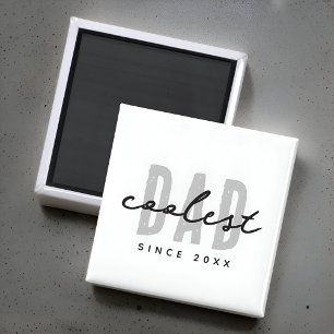 Coolest Dad Since 20XX Modern Simple Preppy Magnet