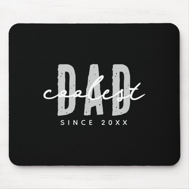 Coolest Dad Since 20xx Modern Simple Preppy  Mouse Pad (Front)