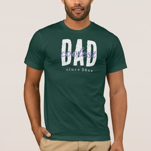 Coolest Dad Since 20XX Modern Simple Preppy T-Shirt (Front)