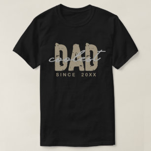 Coolest Dad Since 20XX Typography Father's day T-Shirt