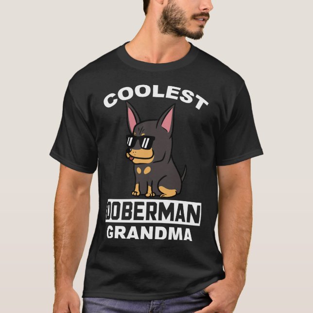 Coolest Doberman Grandma T-Shirt (Front)