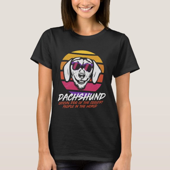 Coolest Dog Dachshund T-Shirt (Front)