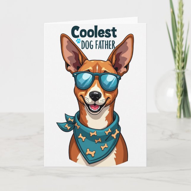 Coolest Dog Father Art Card (Front)
