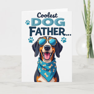 Coolest Dog Fathers Day Art Card