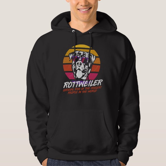 Coolest Dog Rottweiler Hoodie (Front)