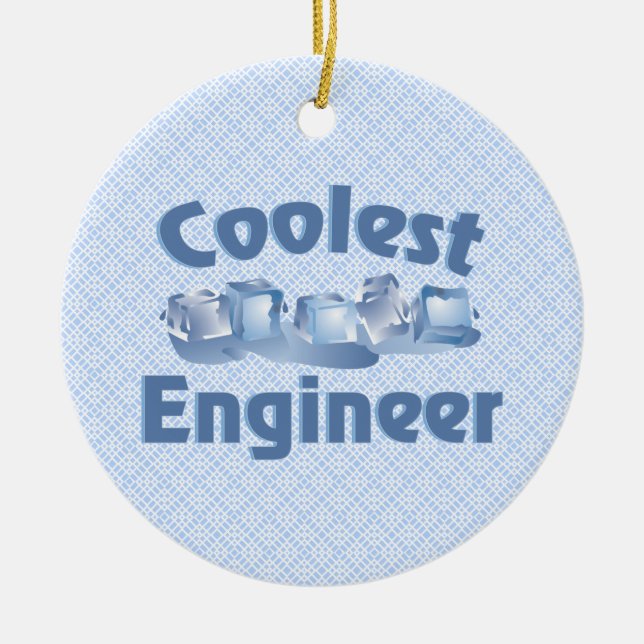 Coolest Engineer Ceramic Tree Decoration (Front)