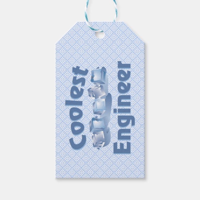 Coolest Engineer Ice Gift Tag (Front)