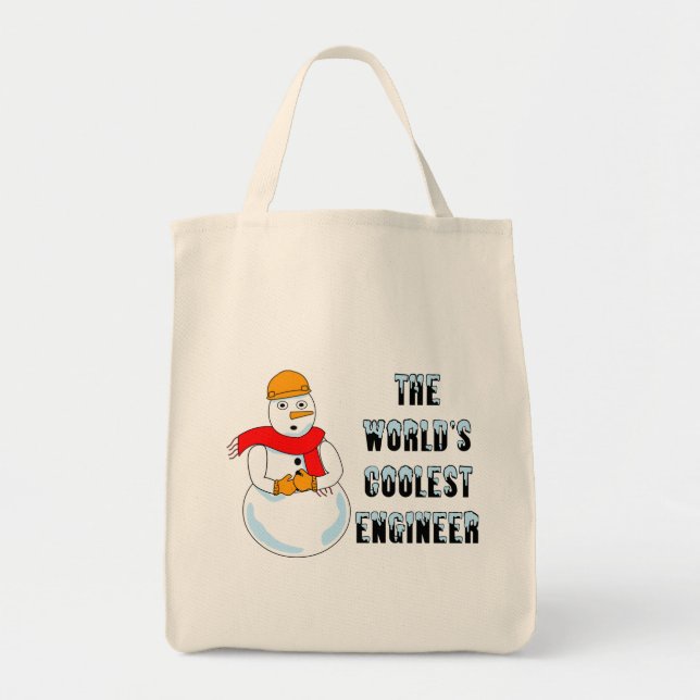 Coolest Engineer Snowman Tote Bag (Front)