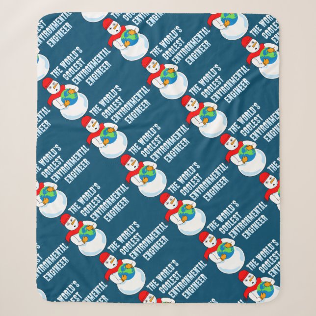 Coolest Environmental Engineer Sherpa Blanket (Front)