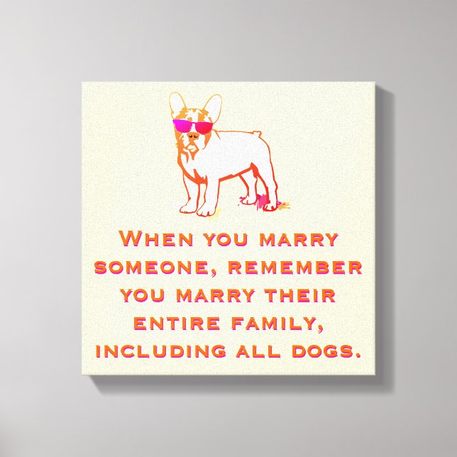 Coolest French Bulldog Boy Canvas Print (Front)