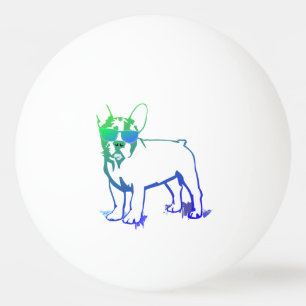 Coolest French Bulldog Boy Ping Pong Ball