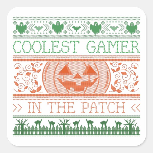 Coolest Gamer In The Patch  Square Sticker (Front)