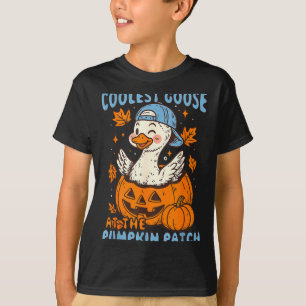 Coolest Goose At The Pumpkin Patch Autumn Fall Cou T-Shirt