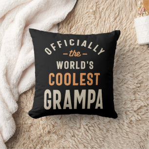 Coolest Grampa: Certified Awesome Cushion