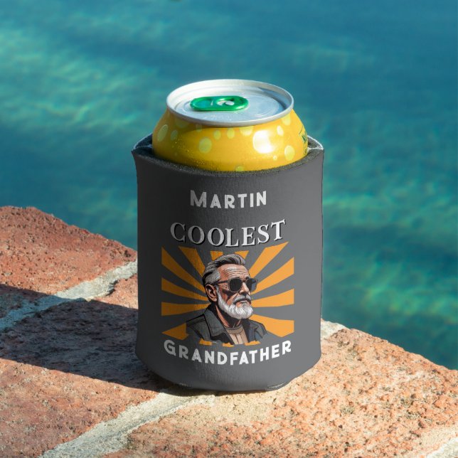 Coolest Grandfather Funny Retro Cool Sunglasses Can Cooler (In Situ Pool)