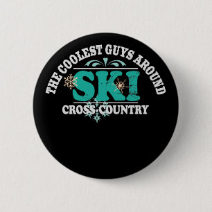 Coolest Guys Cross Country Ski 6 Cm Round Badge