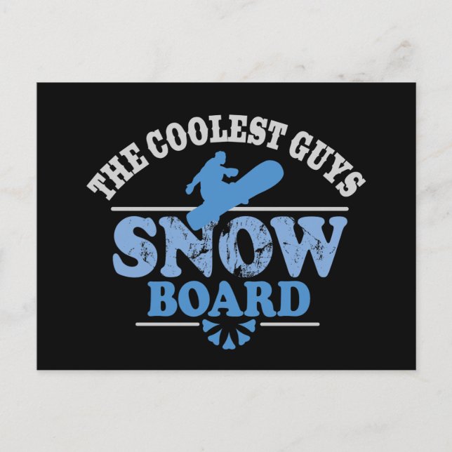 Coolest Guys Snowboard Postcard (Front)