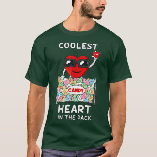 Coolest Heart In The Pack Funny Valentines Day Tod T-Shirt
