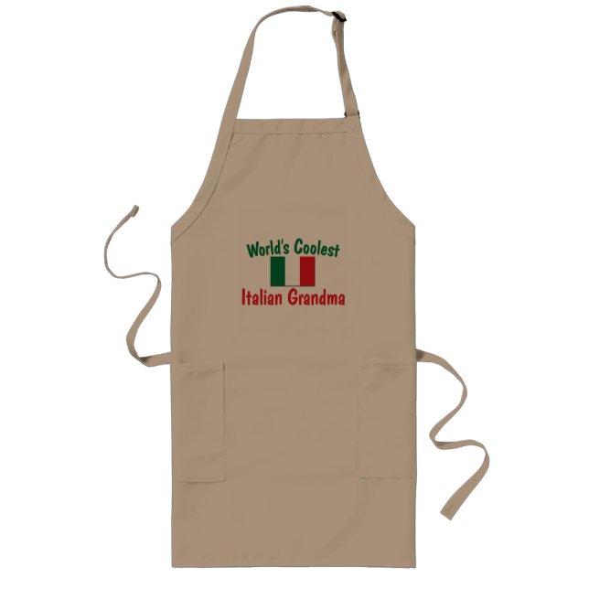 Coolest Italian Grandma Long Apron (Front)