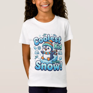 Coolest Kid in the Snow Cute Penguin T-Shirt