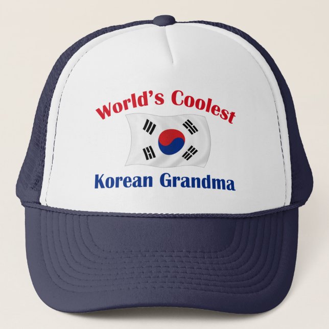 Coolest Korean Grandma Trucker Hat (Front)