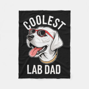 Coolest Lab Dad Labrador Retriever Dog Dad Men's I Fleece Blanket