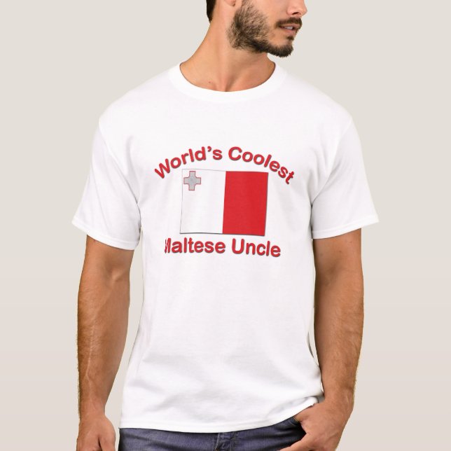 Coolest Maltese Uncle T-Shirt (Front)
