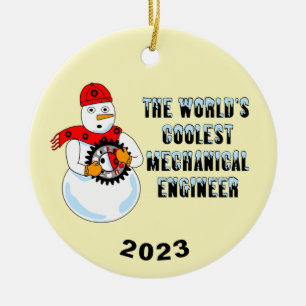 Coolest Mechanical Engineer Ceramic Ornament