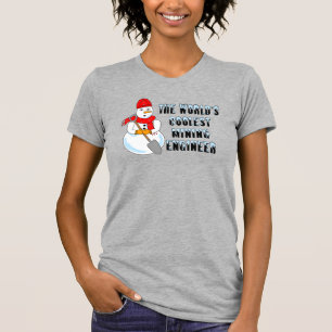 Coolest Mining Engineer Snowman T-Shirt