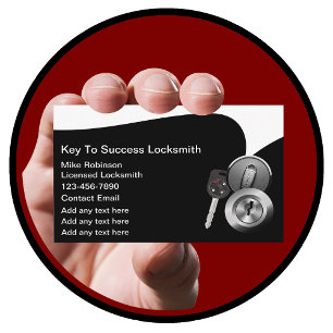 Coolest Modern Locksmith Business Cards