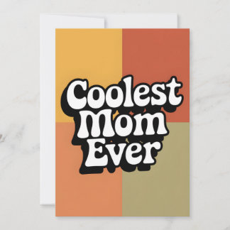 Coolest Mum Ever Retro Groovy Mother's Day Card