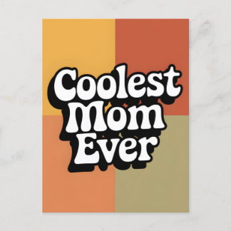 Coolest Mum Ever Retro Groovy Mother's Day Card