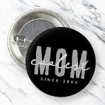 Coolest Mum Since 20XX Modern Simple Preppy 3 Cm Round Badge<br><div class="desc">This simple and modern design is composed of san serif typography.</div>