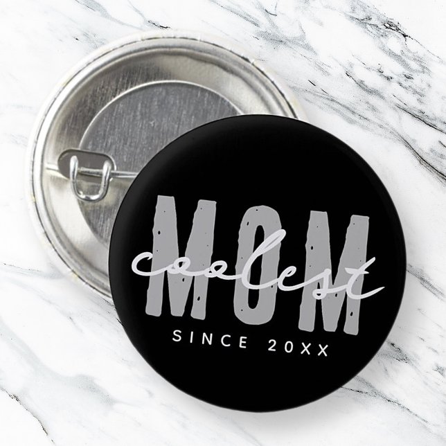 Coolest Mum Since 20XX Modern Simple Preppy 3 Cm Round Badge (Creator Uploaded)