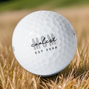 Coolest Mum Since 20XX Modern Simple Preppy Golf Balls