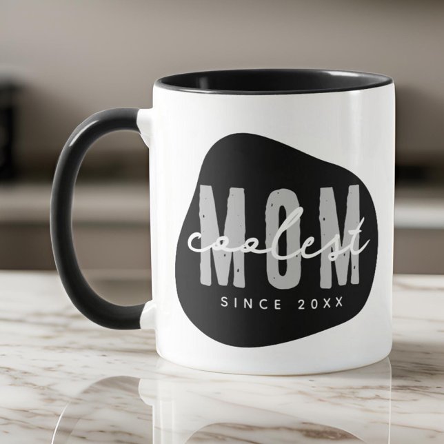 Coolest Mum Since 20XX Modern Simple Preppy Mug (Creator Uploaded)