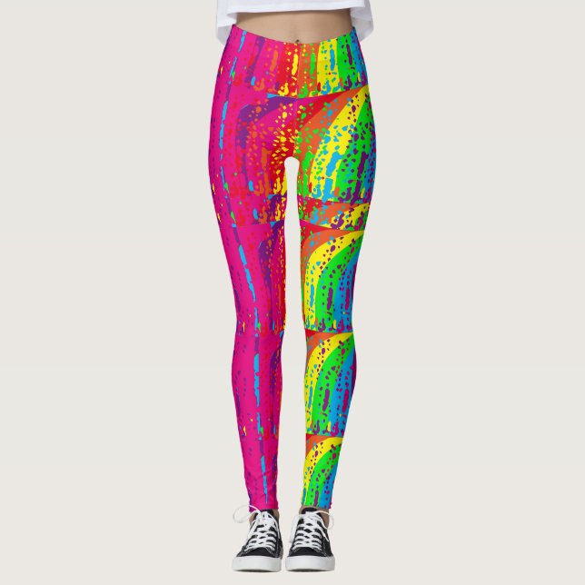 Coolest Neon Colours Leggings (Front)